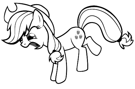 Kolorowanka krzycząca Applejack